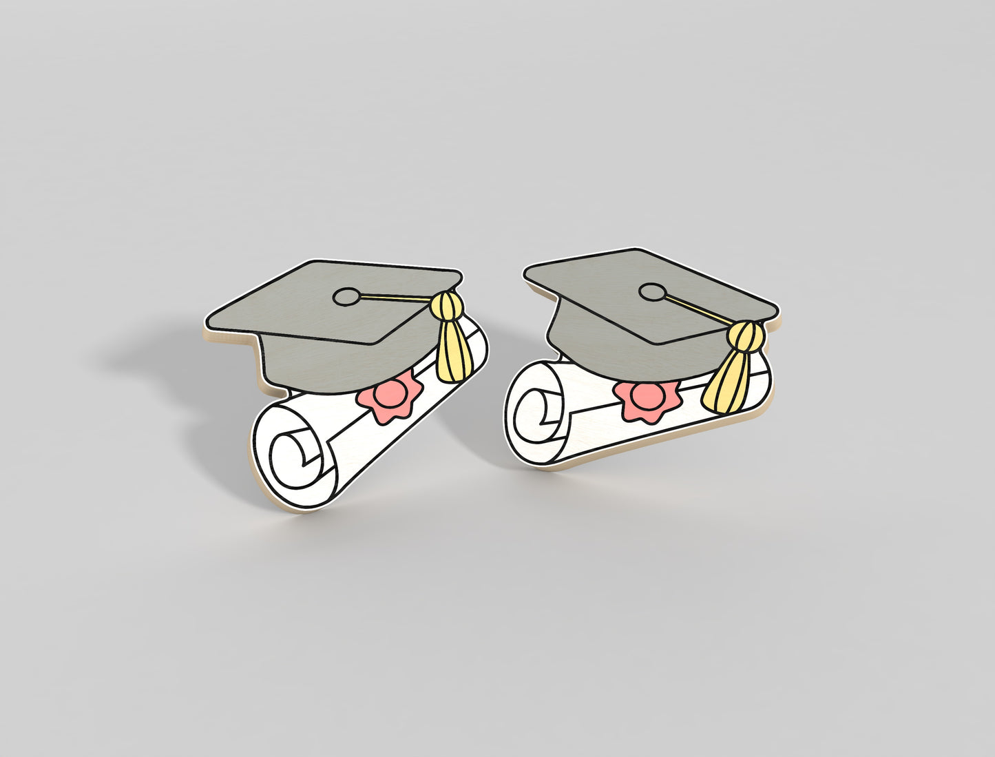 Graduation Stud Earrings SVG Bundle for xTool and LightBurn