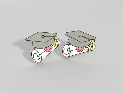 Graduation Stud Earrings SVG Bundle for xTool and LightBurn