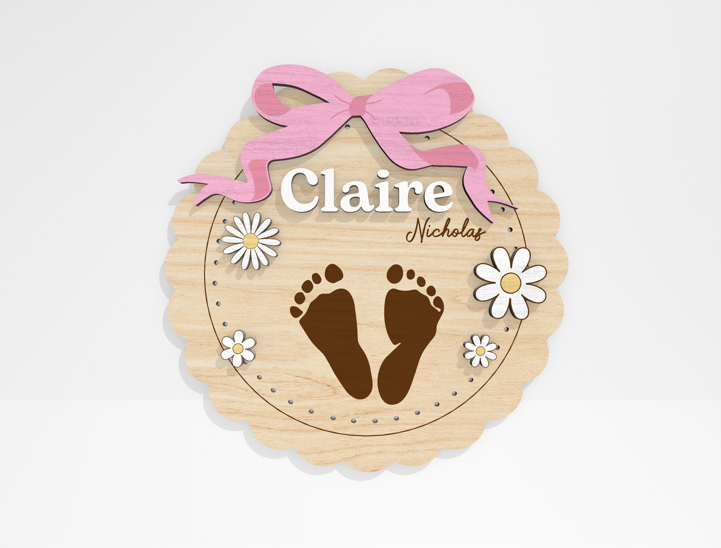 Baby Birth Announcement Sign SVG File for Glowforge and xTool
