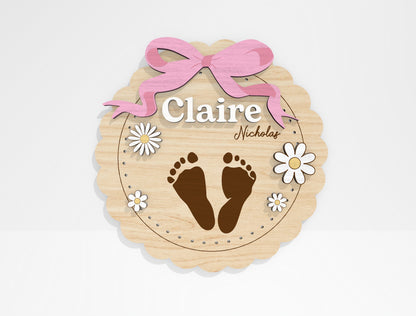 Baby Birth Announcement Sign SVG File for Glowforge and xTool