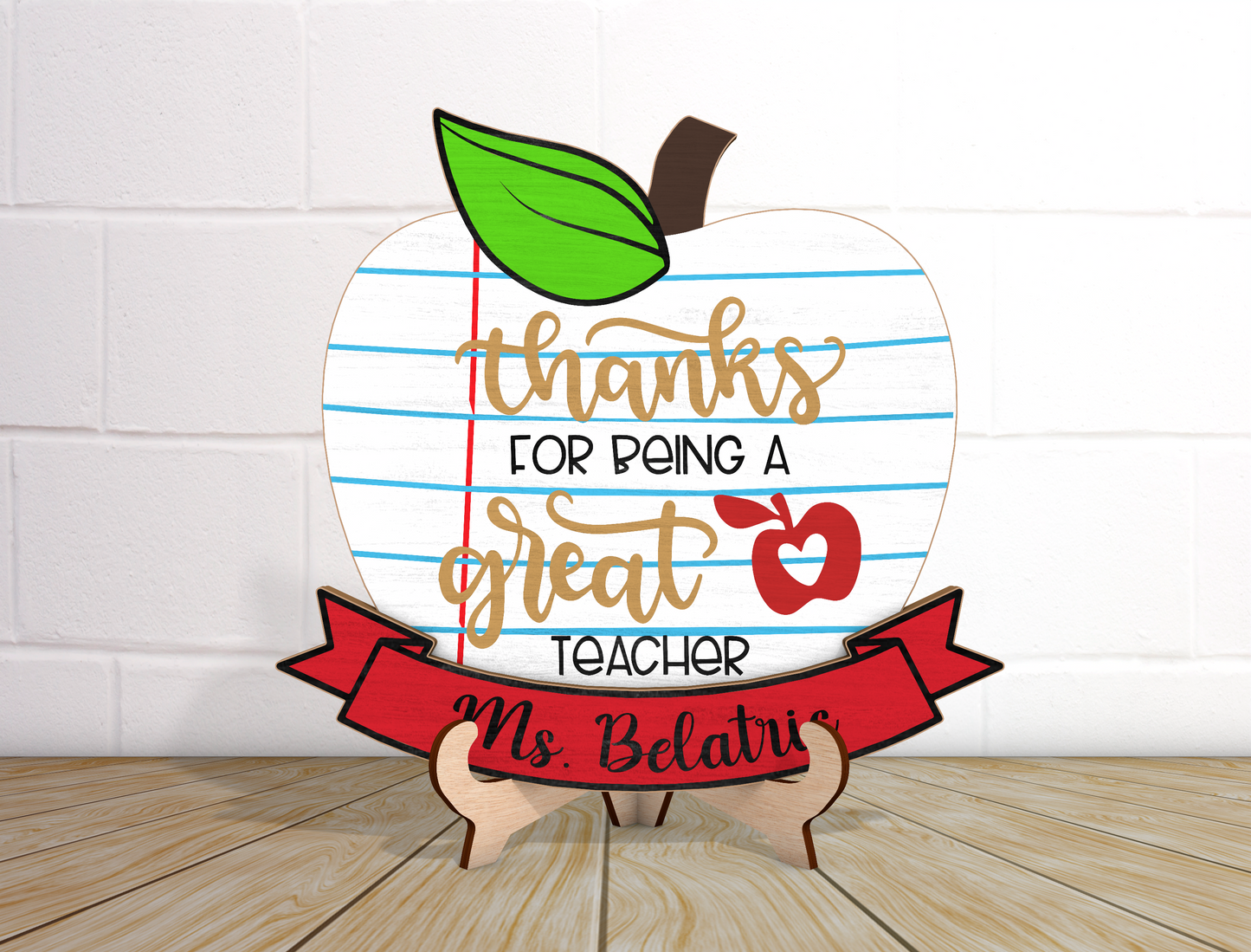 Personalized Teacher Tabletop Sign SVG Bundle Laser Cut File for Glowforge and LightBurn