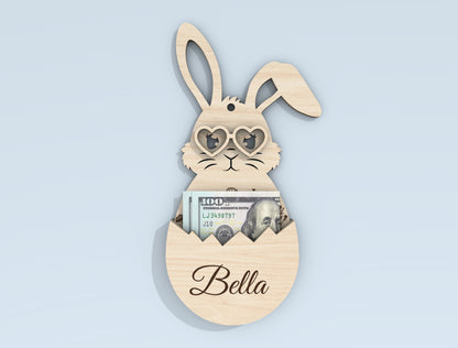 Personalized Easter Bunny Money Holder SVG Bundle for Glowforge