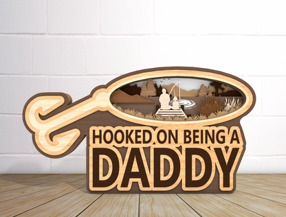 Fishing Dad Sign SVG Laser Cut File for Glowforge and LightBurn