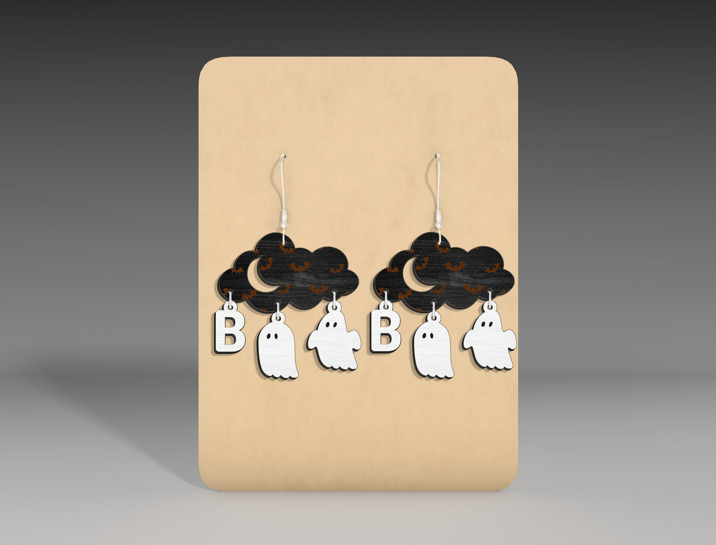 Halloween Ghost Flower Earrings SVG Bundle 3 Designs for xTool LightBurn