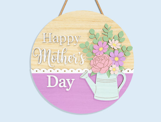 Mom Grandma Round Sign SVG Bundle 9 Designs for LightBurn and xTool