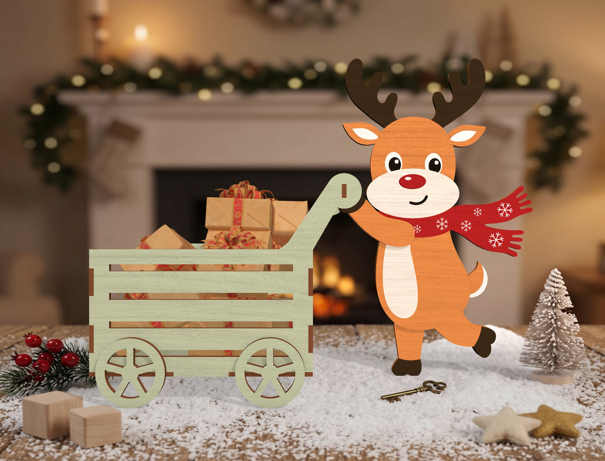 Christmas Character Wagon Gift Box SVG Bundle 2