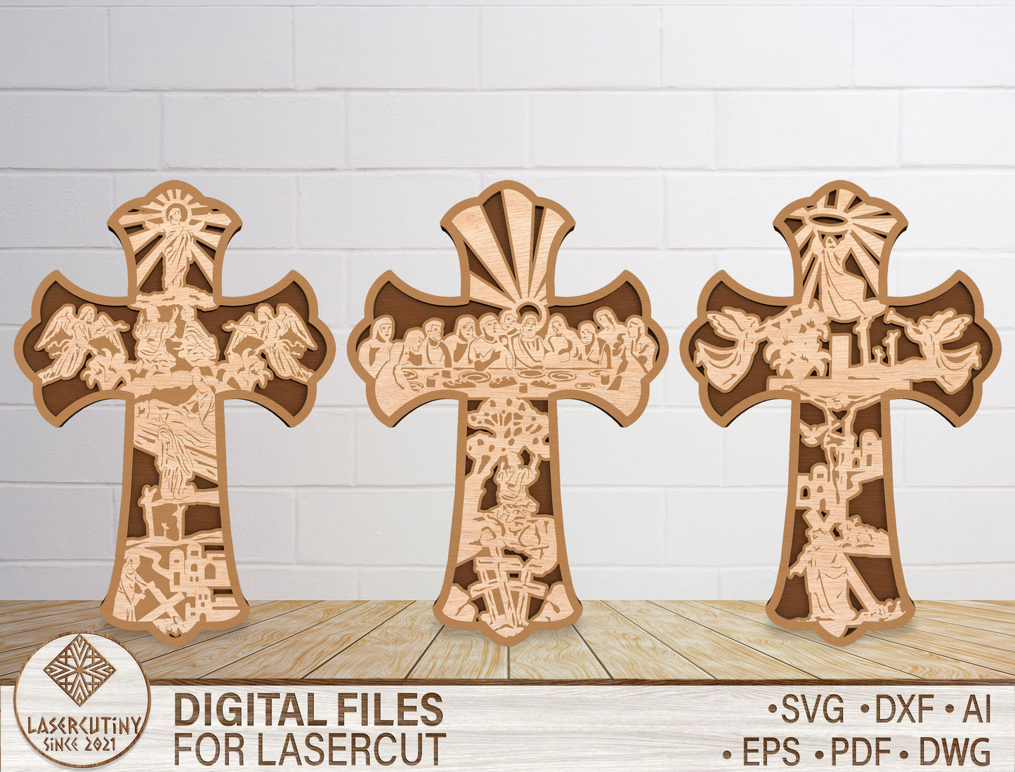 Cross Scripture SVG Bundle Christian Engraved Faith for LightBurn and xTool