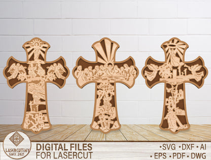 Cross Scripture SVG Bundle Christian Engraved Faith for LightBurn and xTool