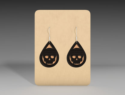 Halloween Teardrop Earrings SVG Bundle 12 Designs for Glowforge xTool LightBurn