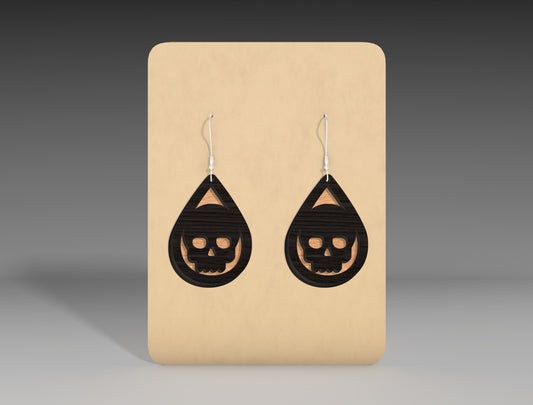 Halloween Teardrop Earrings SVG Bundle 12 Designs for Glowforge xTool LightBurn