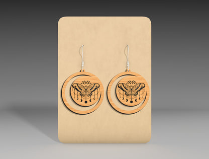 Halloween Witch Moon Earrings SVG Bundle 3 Designs for LightBurn Glowforge xTool