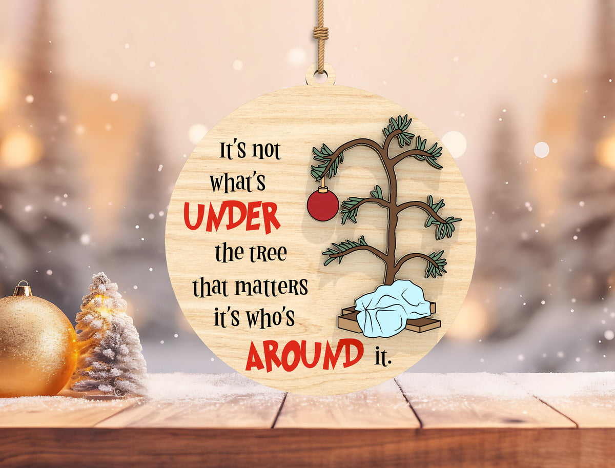 Charlie Brown Christmas Tree Quote Ornament SVG Bundle 2