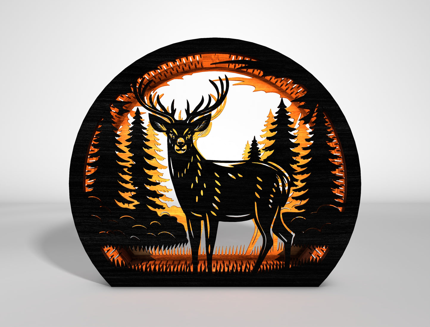 Wildlife Round Lantern SVG Bundle Laser Cut File for Glowforge and LightBurn