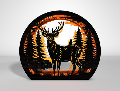 Wildlife Round Lantern SVG Bundle Laser Cut File for Glowforge and LightBurn