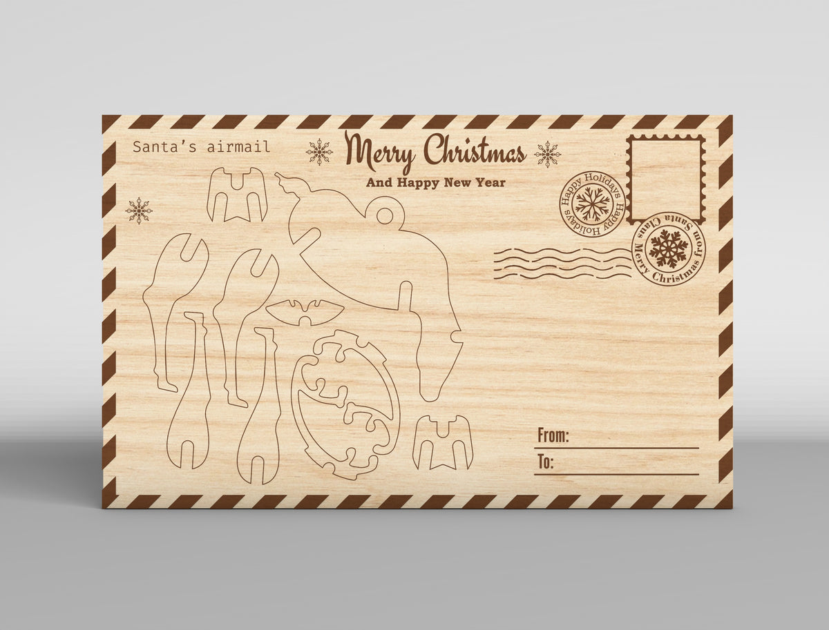 Christmas Gift Card Holder SVG Bundle 16 Laser Cut Designs