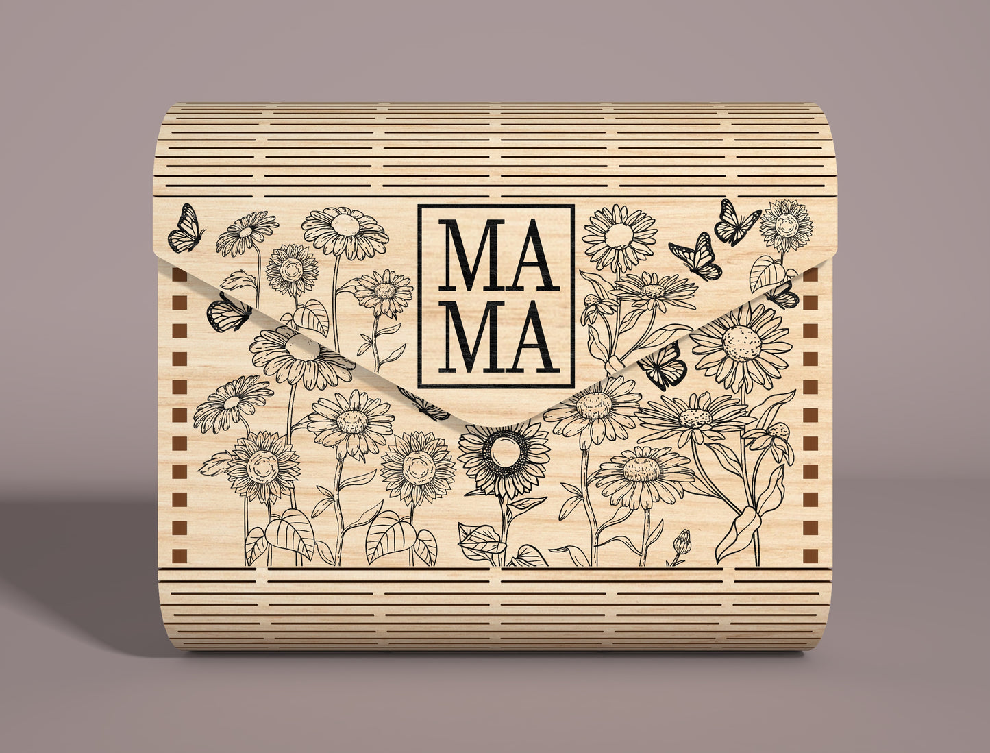 Mom Floral Clutch Bag SVG Wooden Clutch Set for xTool and LightBurn