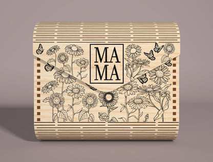 Mom Floral Clutch Bag SVG Wooden Clutch Set for xTool and LightBurn