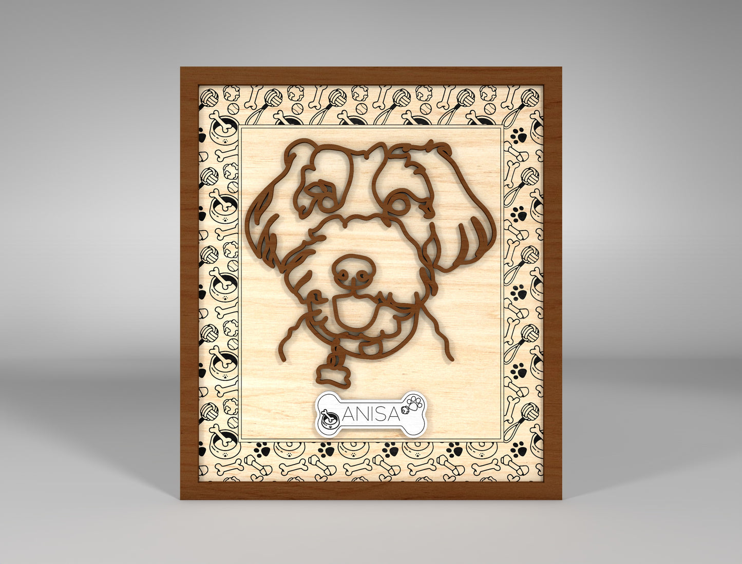 Dog Breed Line Art Stand SVG Bundle for Glowforge and xTool