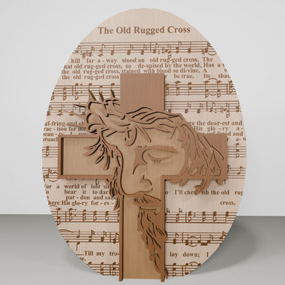 Christian Easter Cross Tabletop Wood Sign Set SVG for Glowforge and xTool