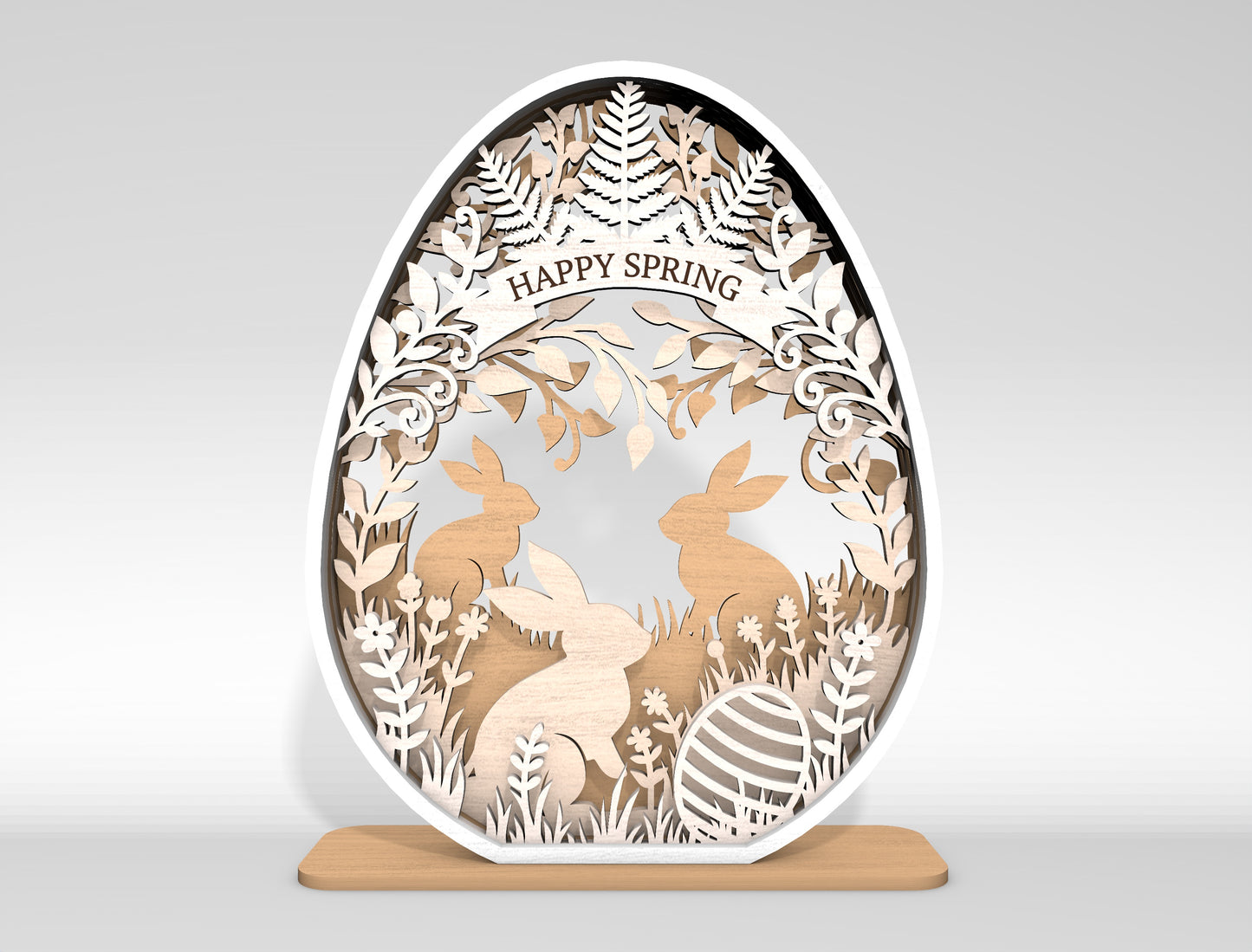 Multilayer Easter Egg Table Decor SVG Bundle 6 Designs for Glowforge and xTool