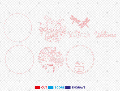Summer Magic Firefly Sign SVG Laser Cut File for xTool
