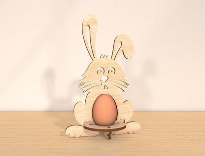 Bunny Egg Holder SVG Bundle Rabbit Egg Stand Easter for LightBurn and xTool