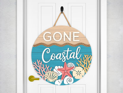 Gone Coastal Door Hanger SVG for Glowforge