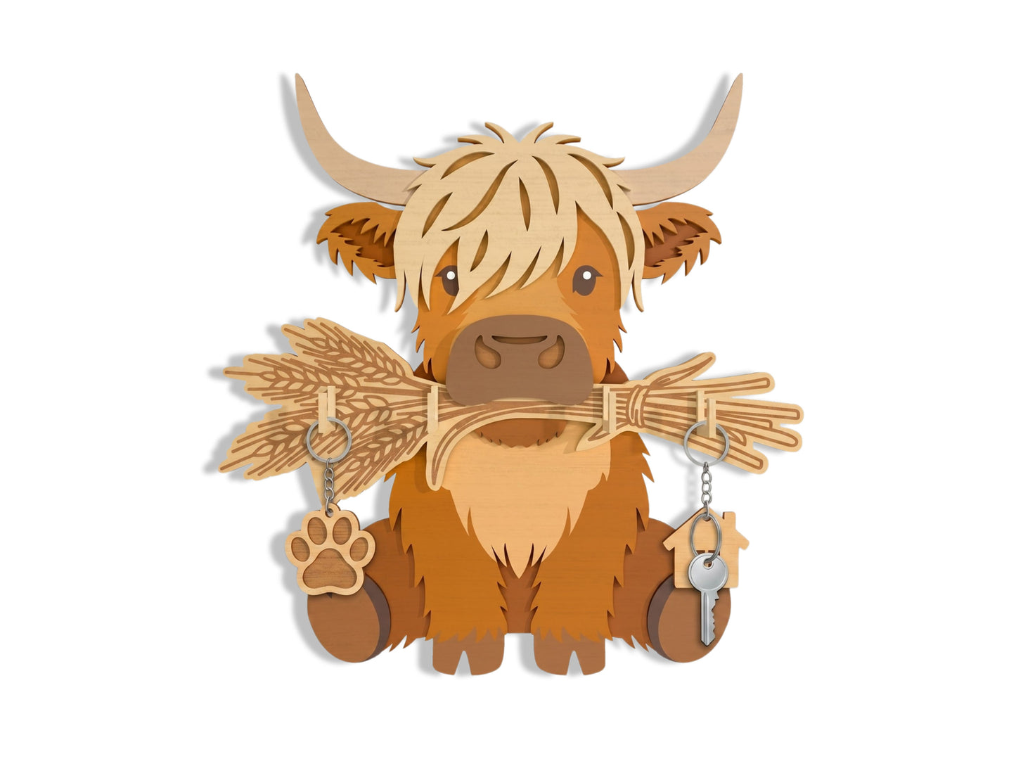 Animal Key Holder SVG Bundle for Glowforge, xTool, or LightBurn