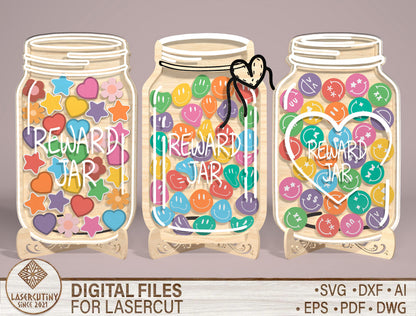 Teacher Shaker Magnet SVG Bundle for xTool Laser Cut File