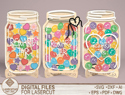 Teacher Shaker Magnet SVG Bundle for xTool Laser Cut File