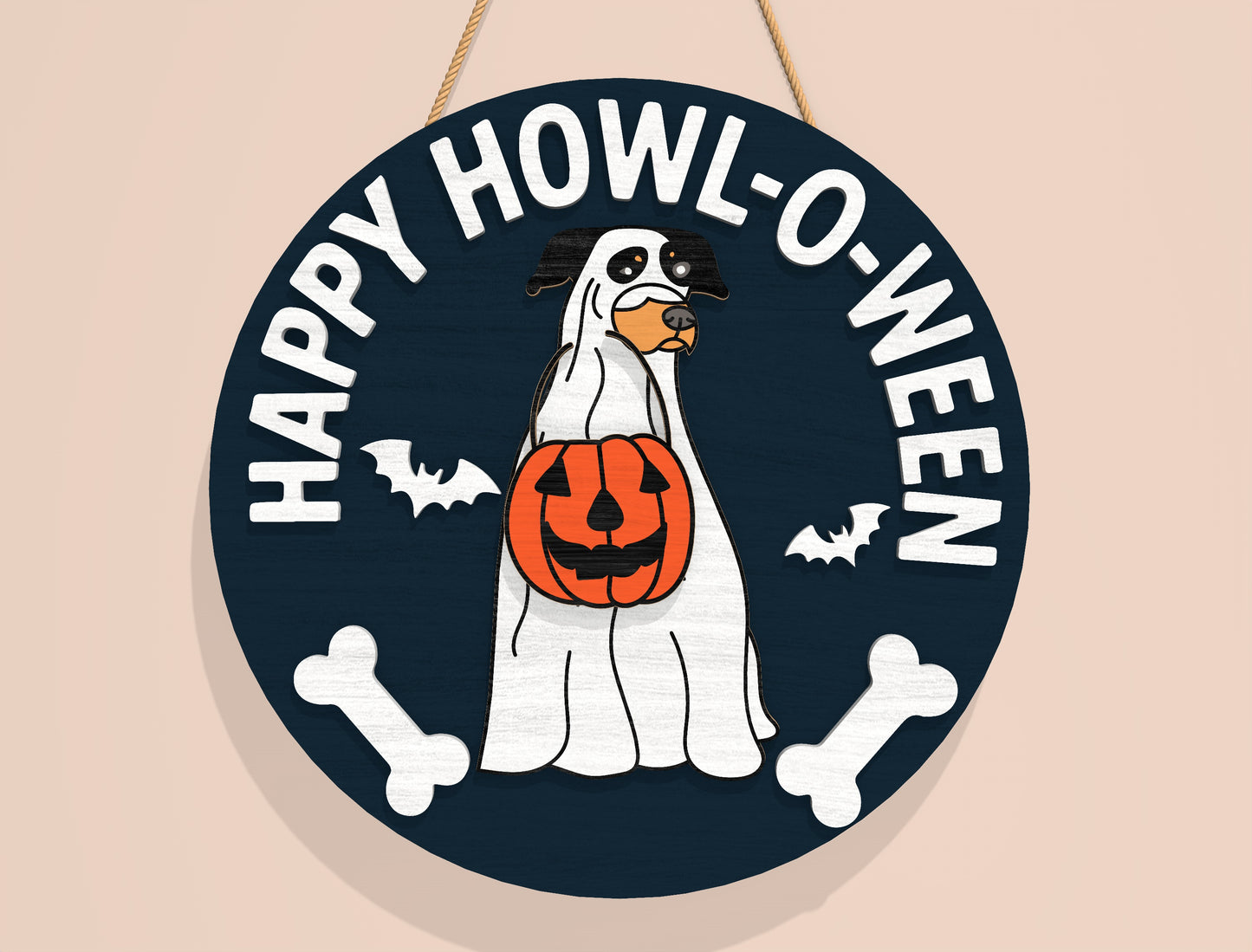 Happy Howl-O-Ween Dog SVG Bundle Laser Cut File | 12 Halloween Dog Designs | Funny Pet Decor | Glowforge, xTool, LightBurn, etc.
