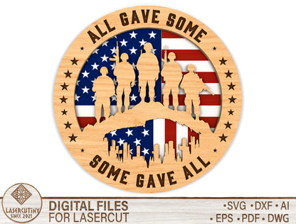 All Gave Some SVG Laser Cut File for Glowforge and LightBurn