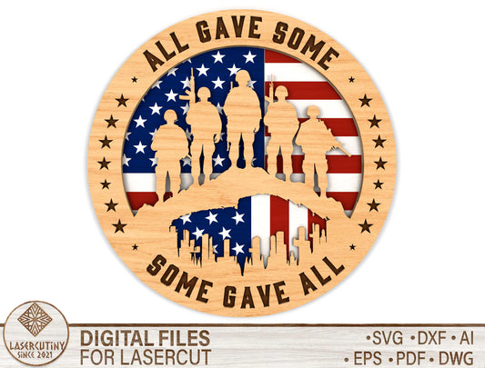 All Gave Some SVG Laser Cut File for Glowforge and LightBurn