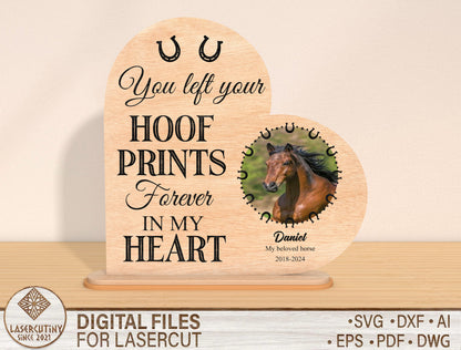 Horse Memorial Photo SVG Bundle Laser Cut File