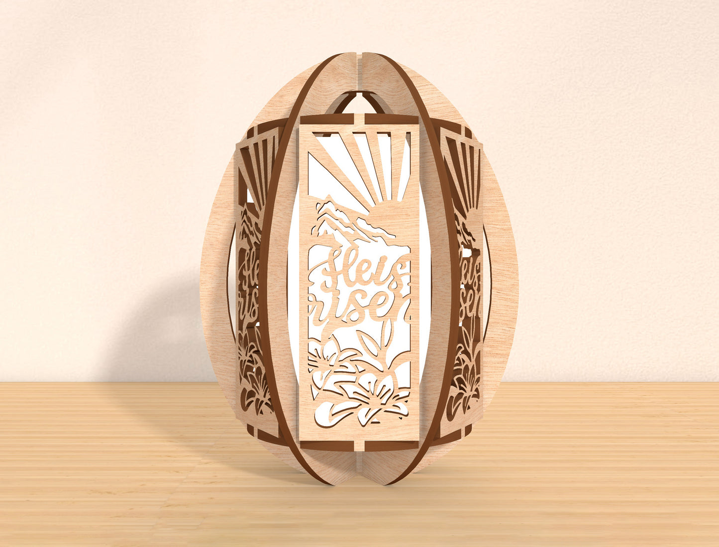 Easter Egg Lantern SVG Bundle Decorative Egg 5 Designs for Glowforge and xTool