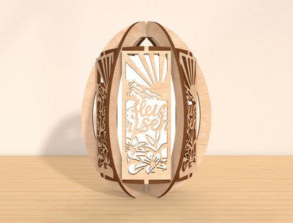 Easter Egg Lantern SVG Bundle Decorative Egg 5 Designs for Glowforge and xTool