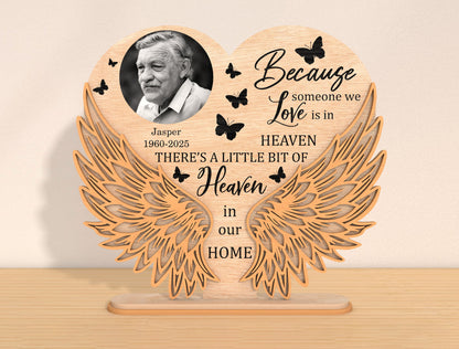 Memorial Wings Photo SVG Laser Cut File for LightBurn