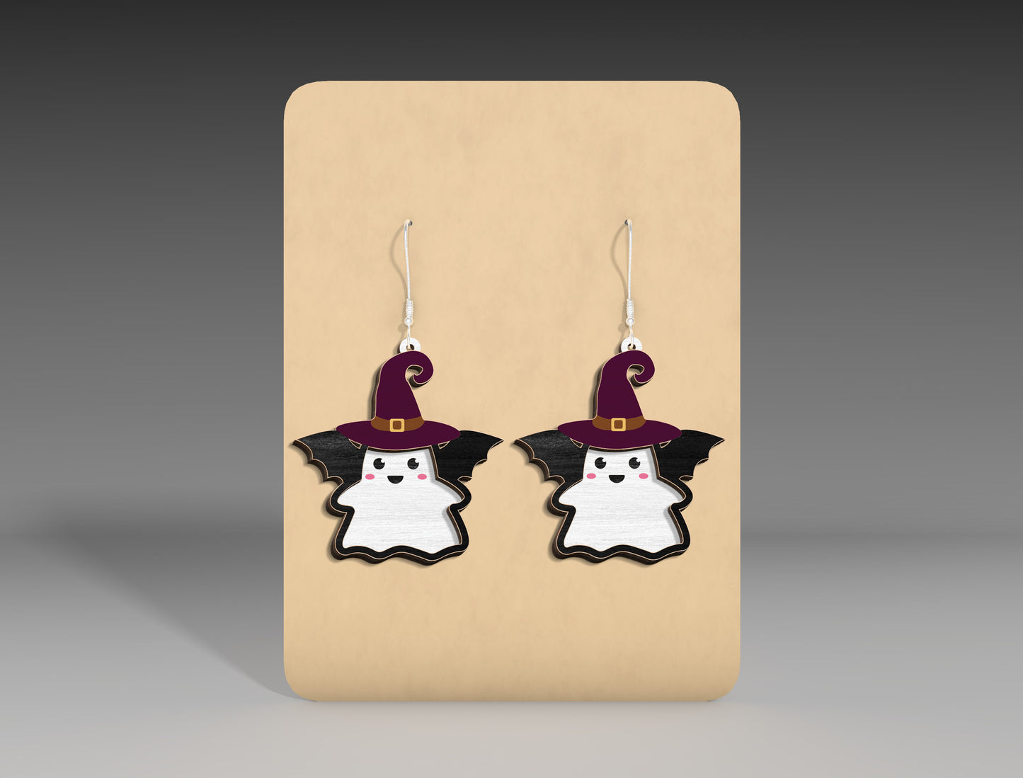 Cute Halloween Ghost Earrings SVG Bundle 17 Designs for Glowforge xTool LightBurn