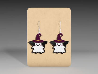 Cute Halloween Ghost Earrings SVG Bundle 17 Designs for Glowforge xTool LightBurn
