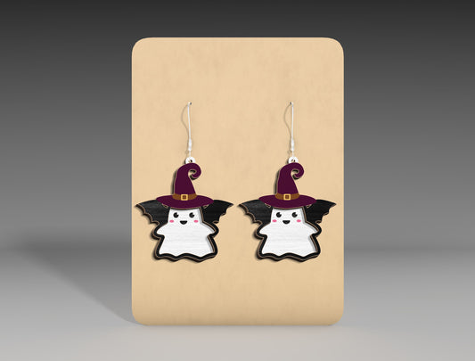 Cute Halloween Ghost Earrings SVG Bundle 17 Designs for Glowforge xTool LightBurn