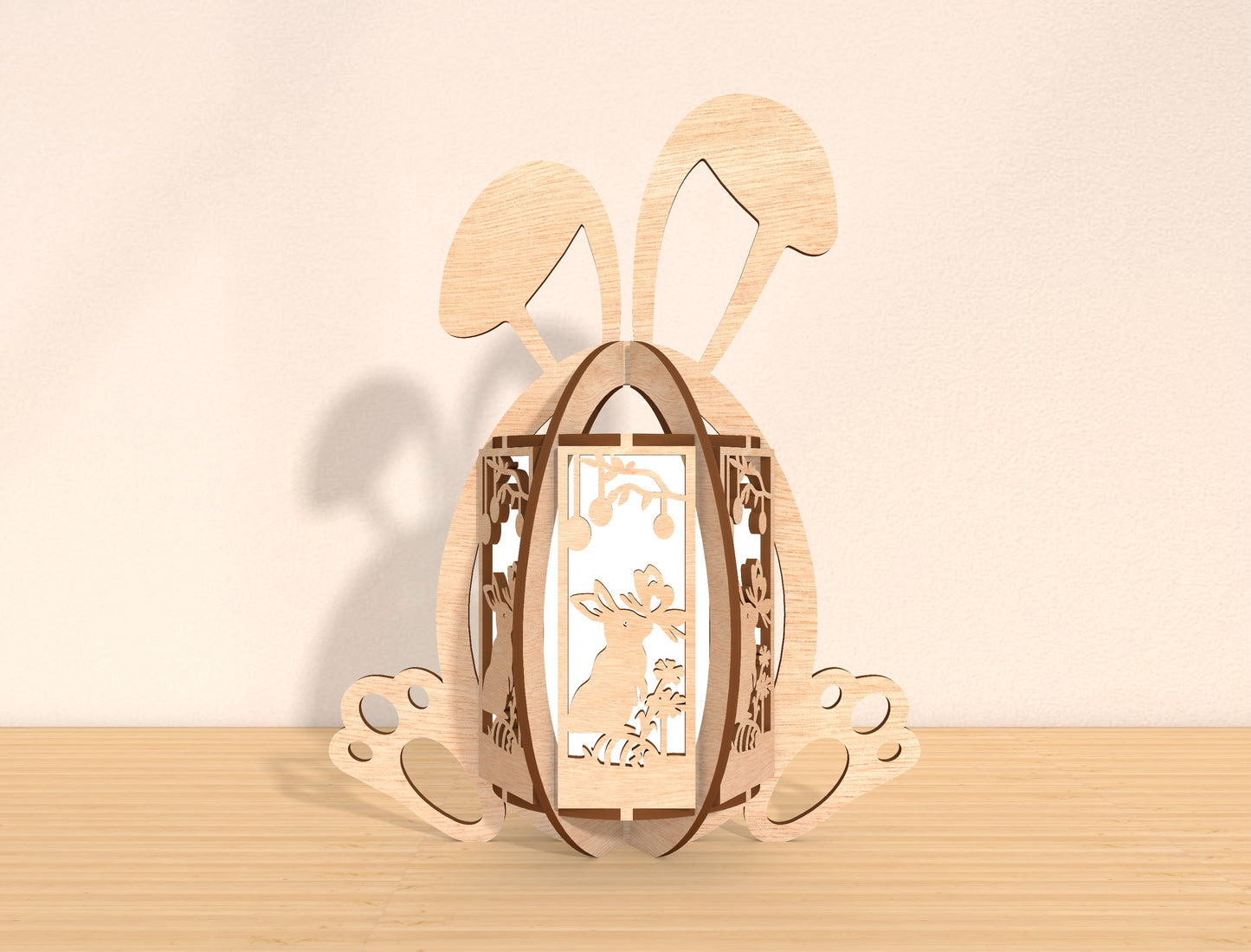 Easter Bunny Lantern SVG Bundle Ver3 Rabbit 8 Designs for LightBurn and xTool