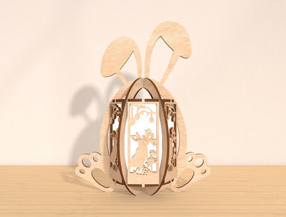 Easter Bunny Lantern SVG Bundle Ver3 Rabbit 8 Designs for LightBurn and xTool