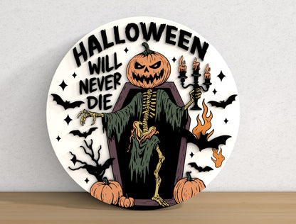 Funny Halloween Door Sign SVG Bundle 9 Designs for LightBurn Glowforge xTool