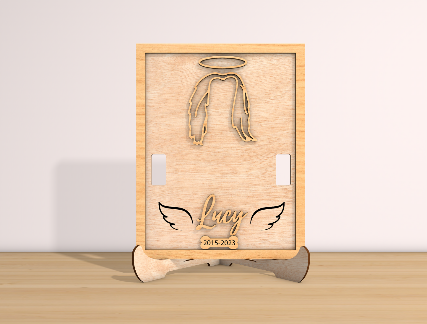 Dog Memorial Collar Holder SVG Laser Cut File for Glowforge