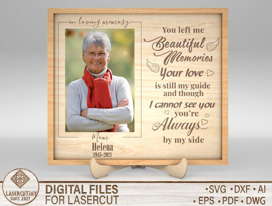 Memorial Tabletop Photo Frame SVG Laser Cut File for xTool