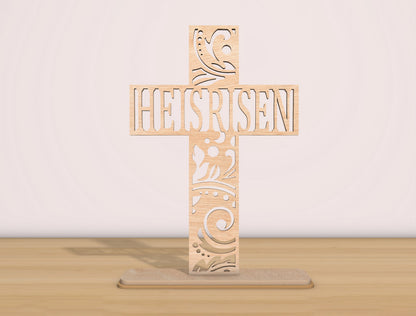 He Is Risen Jesus Cross Decor SVG Bundle 4 Designs for Glowforge and xTool