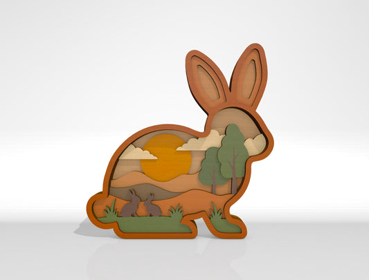 Multilayer Woodland Animal Scene SVG Bundle for xTool and Glowforge