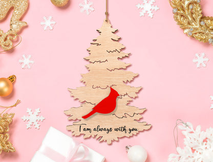 Cardinal Pine Tree Ornament SVG Bundle Laser Cut File for Glowforge xTool LightBurn