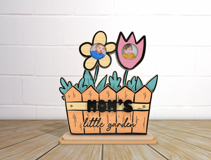Easter Flower Photo Frame SVG Spring Floral Wooden for Glowforge and xTool