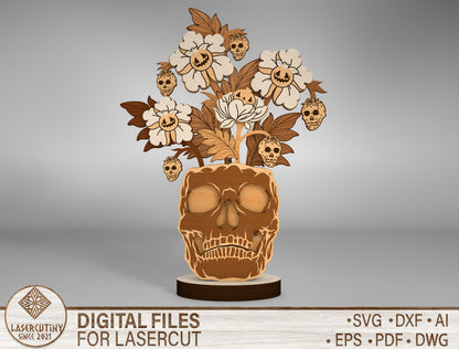 Halloween Pumpkin Flower Multilayer SVG for LightBurn xTool Glowforge